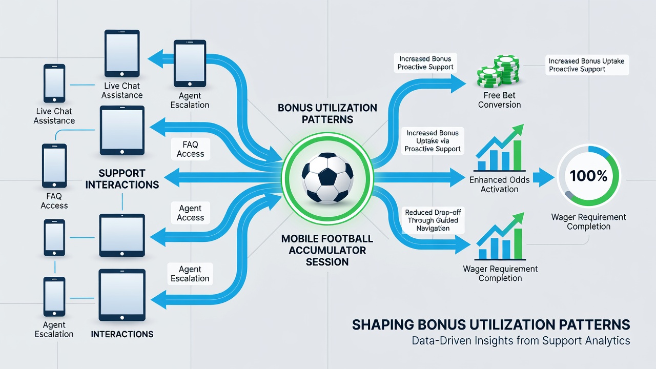 Support team dashboard displaying real-time chat metrics for football betting users and bonus utilization statistics