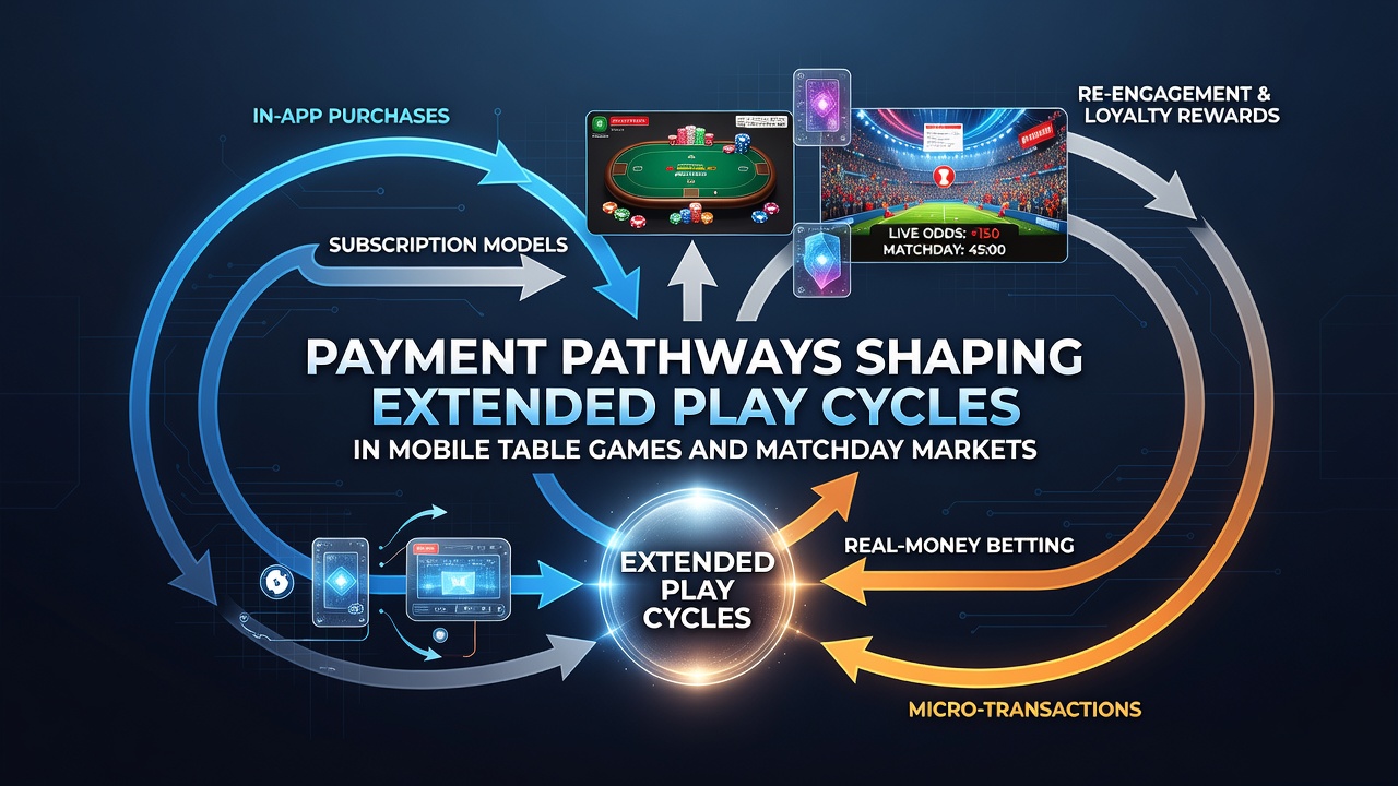 Mobile table game interface showing seamless payment integration during extended play sessions