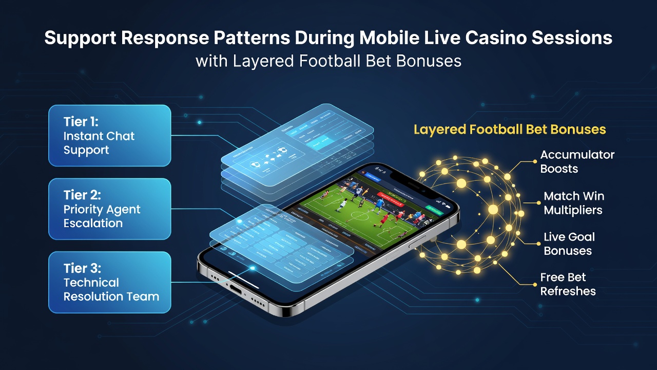 Mobile live casino interface showing support chat integration during active sessions