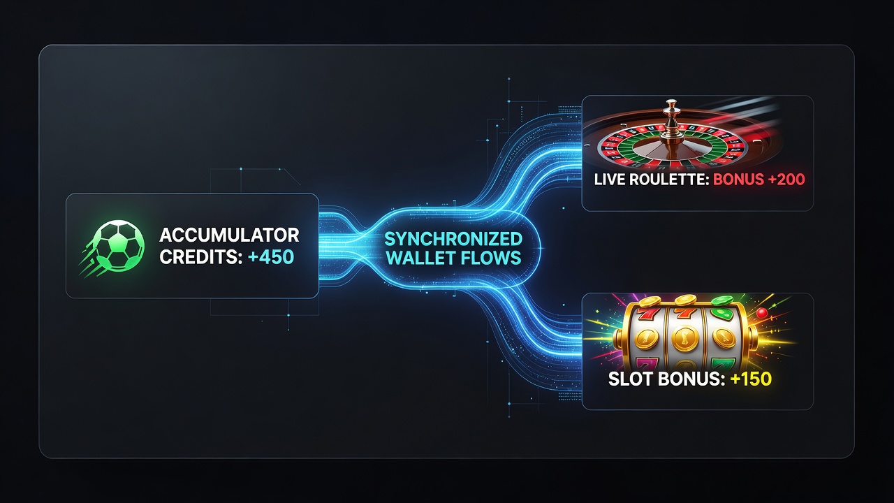Close-up view of mobile app interface displaying real-time bonus activation from synchronized wallet credits