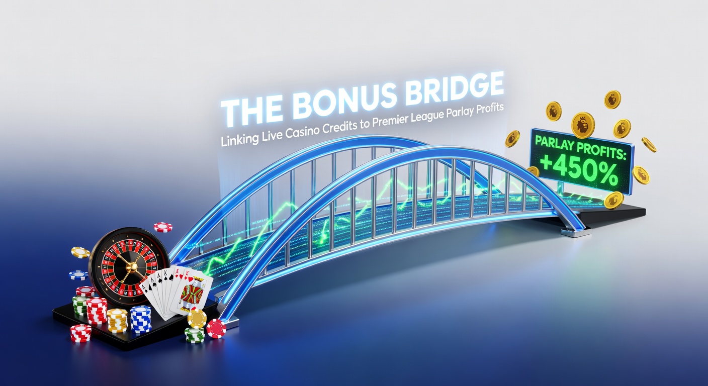 Premier League parlay ticket overlaid with live casino roulette wheel and credit stream